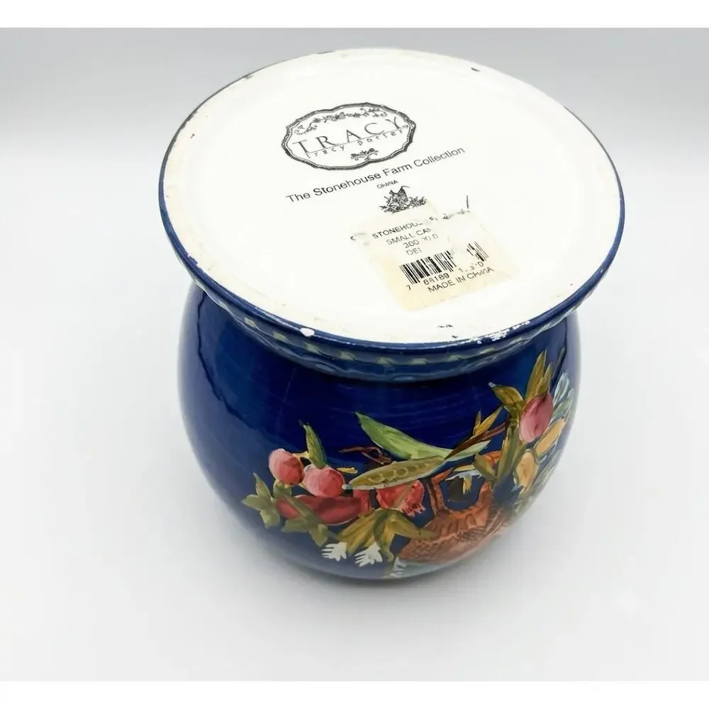 Vintage Tracy Porter Stonehouse Farm Collection Hand Painted Rooster Canister